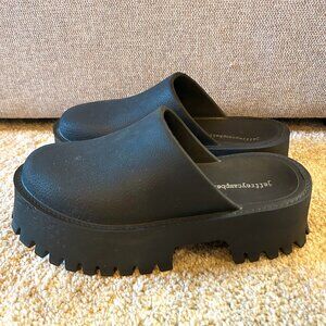 Jeffrey Campbell Biggie Black Clogs – Size 38 EU / 7.5 US, Great Condition